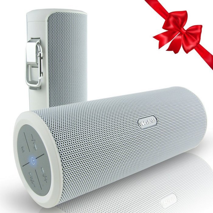Volume and Bass Hi-Fi Wireless Bluetooth Speaker for Bluetooth Enabled Devices - White