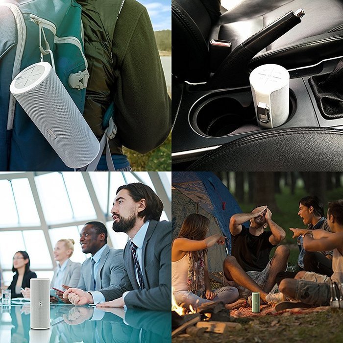 Volume and Bass Hi-Fi Wireless Bluetooth Speaker for Bluetooth Enabled Devices - White N4