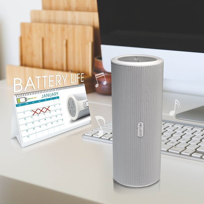 Volume and Bass Hi-Fi Wireless Bluetooth Speaker for Bluetooth Enabled Devices - White N7
