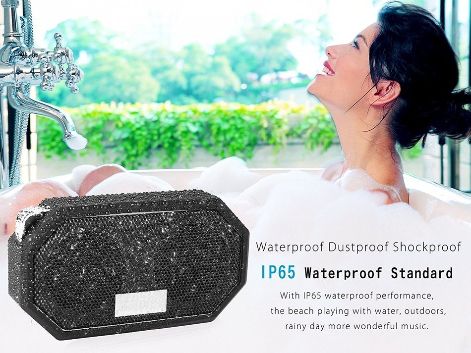 Cewaal Waterproof Bluetooth Speaker, Outdoor/Shower CRS 4.0 Stereo Portable Sports Speaker,Light Weight,Built-in... N22
