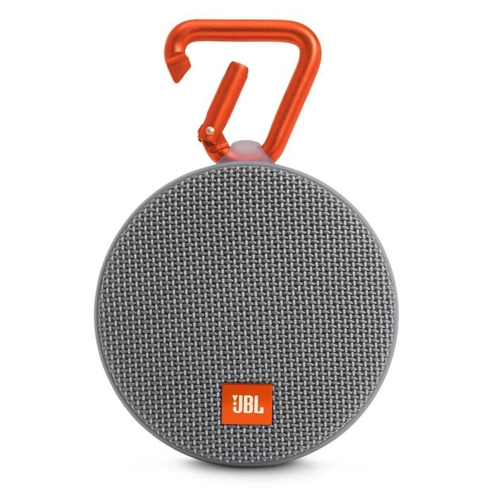 JBL Clip 2 Waterproof Portable Bluetooth Speaker (Gray) and Polk Audio UltraFit 500 Mid-Flange Earphones (Pink... N2