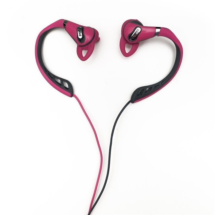 JBL Clip 2 Waterproof Portable Bluetooth Speaker (Gray) and Polk Audio UltraFit 500 Mid-Flange Earphones (Pink... N5