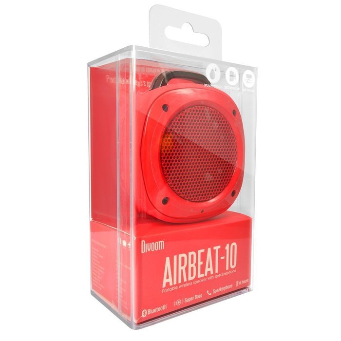 Divoom Airbeat-10 Water Resistant Bluetooth 3.0 Portable Speaker, with Suction Cup for Showers, Bike Mount speaker... N8