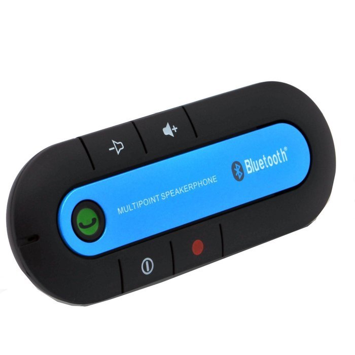 Findway Portable Multipoint Wireless Hands-Free Bluetooth Sun Visor In-Car Speakerphone Car Kit (Blue)