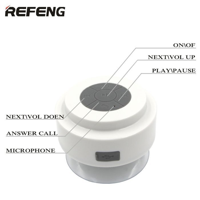 ReFeng 2016 NEWEST Sounds Waterproof & Portable Bluetooth Shower Speaker Pairs Easily With All Your Bluetooth... N5