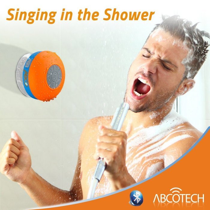 Bluetooth Shower Speaker &ndash; FM RADIO &ndash; Water Resistant &ndash; Wireless and Hands-Free speaker phone with Suction Cup... N8
