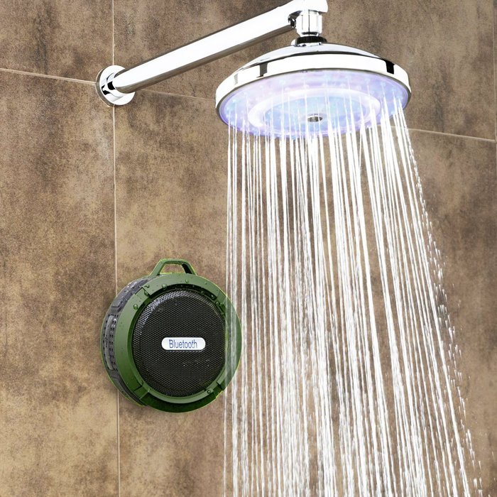 Waterproof Bluetooth Shower Speaker-The Original Wireless Portable Outdoor Rated Best & Loudest by Bolden Design... N12