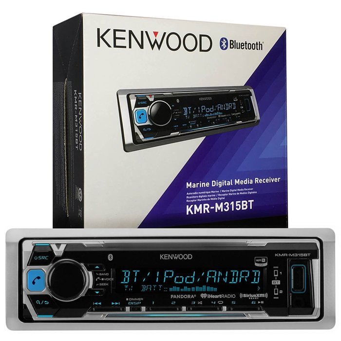 Kenwood KMRM315BT Waterproof Bluetooth Marine Boat Yacht Digital USB AUX Radio Stereo Player With 4 X 500 Watts... N2