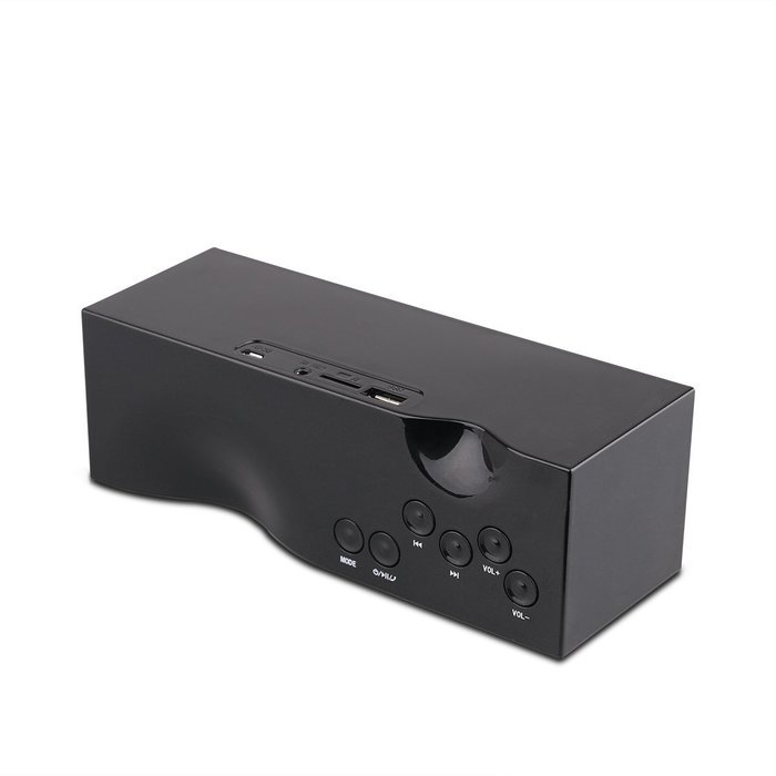 Welllon 2X5W Dual-Driver Portable Bluetooth Speaker with Built-in Mic - Black N3