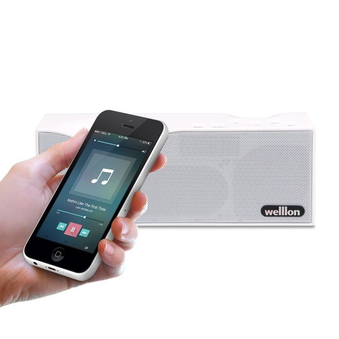 Welllon 2X5W Dual-Driver Portable Bluetooth Speaker with Built-in Mic - Black N9