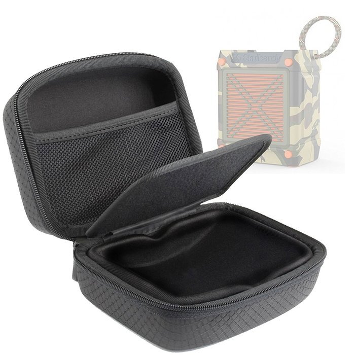 DURAGADGET Jet Black Textured Hard EVA Carry Case for NEW Skullcandy SHRAPNEL / SOUNDMINE / AMBUSH Portable Speakers