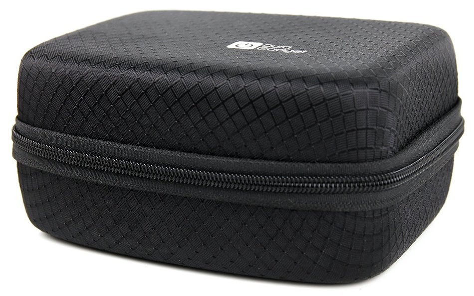 DURAGADGET Jet Black Textured Hard EVA Carry Case for NEW Skullcandy SHRAPNEL / SOUNDMINE / AMBUSH Portable Speakers N2