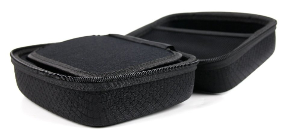 DURAGADGET Jet Black Textured Hard EVA Carry Case for NEW Skullcandy SHRAPNEL / SOUNDMINE / AMBUSH Portable Speakers N4