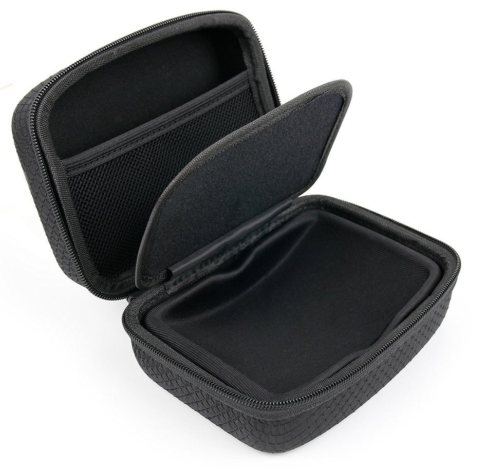 DURAGADGET Jet Black Textured Hard EVA Carry Case for NEW Skullcandy SHRAPNEL / SOUNDMINE / AMBUSH Portable Speakers N6
