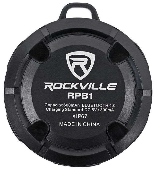 Rockville RPB1 10W Waterproof Portable Handheld Bluetooth 4.0 Speaker N4