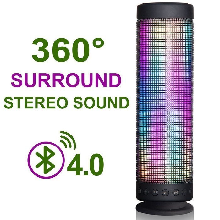 BizoeRade 10W Hi-Fi Portable Wireless Bluetooth 4.0 Speaker 5 LED Light Visual Display Mode Powerful Sound with... N2