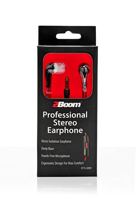 2BOOM Stereo Sound Earbud Black N2