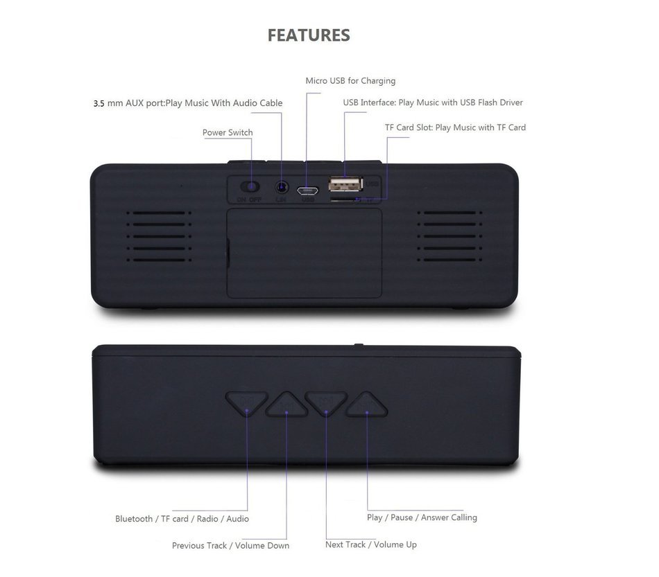MARSEE X5 Bluetooth Speaker,1020mAh Portable Wireless Speaker(Music Streaming & Hands-Free Calling, 6W 40mm Driver... N4