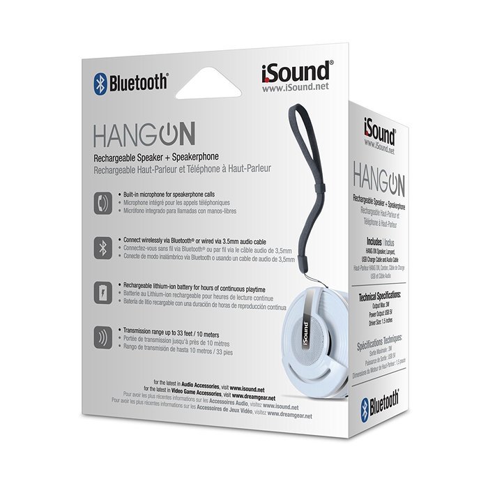 iSound Hang On Bluetooth Speaker with Microphone (blue) N16