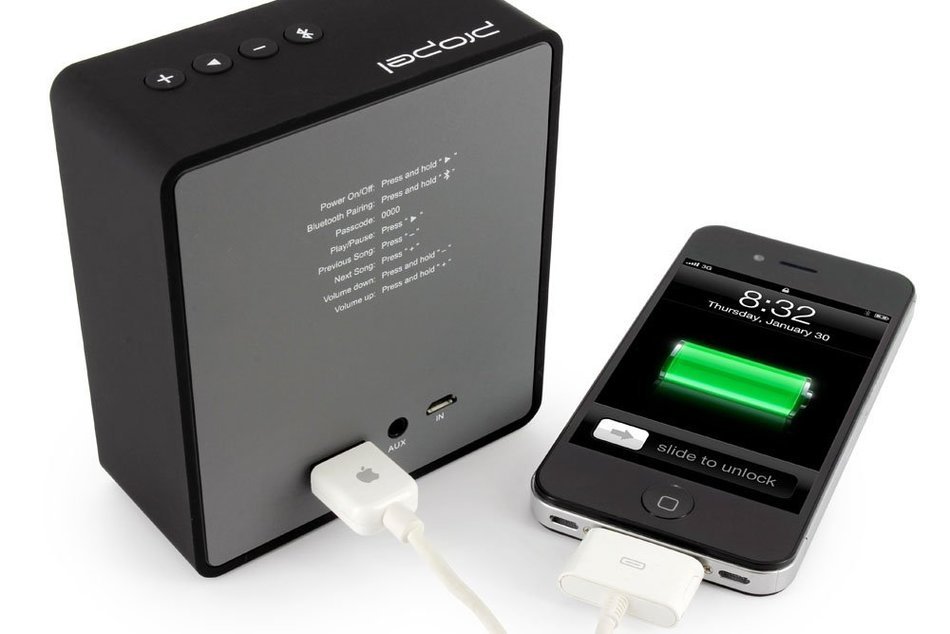 Propel 51068 Music PowerBox Bluetooth Speaker and Built-In 5000mAh Power Bank, Black N5