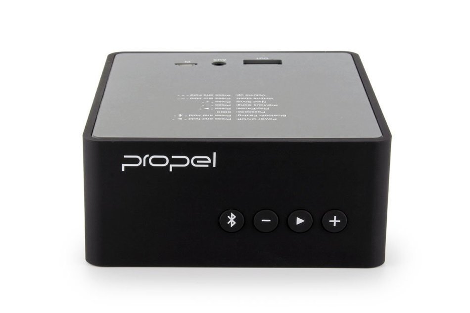 Propel 51068 Music PowerBox Bluetooth Speaker and Built-In 5000mAh Power Bank, Black N6