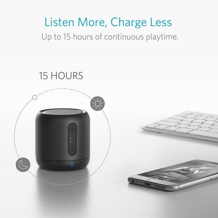 Anker SoundCore mini Bluetooth Speakers 5W with 15-Hour Playtime, Super-portable Wireless Speaker with 66-Foot... N5