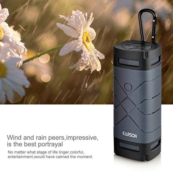 SAWAKE ER-263 1500mAh Portable Waterproof Hands-free TF AUX Wireless Bluetooth Speaker rose red N13