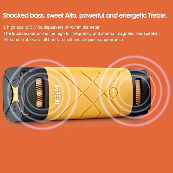 SAWAKE ER-263 1500mAh Portable Waterproof Hands-free TF AUX Wireless Bluetooth Speaker rose red N17