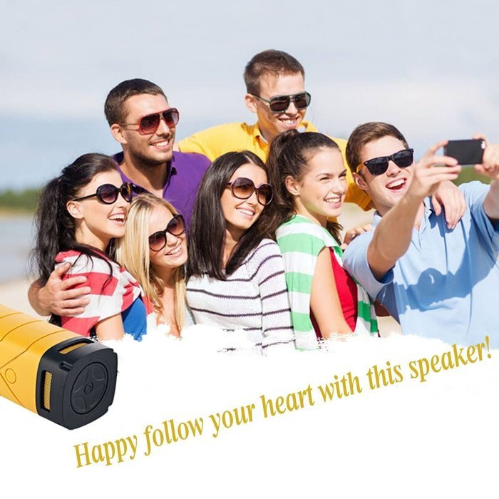 SAWAKE ER-263 1500mAh Portable Waterproof Hands-free TF AUX Wireless Bluetooth Speaker rose red N18