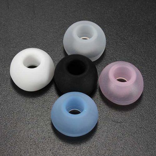 L Size Bullet shape Earphone Silicone Sleeve For iPhone Smartphone Color Pink N3
