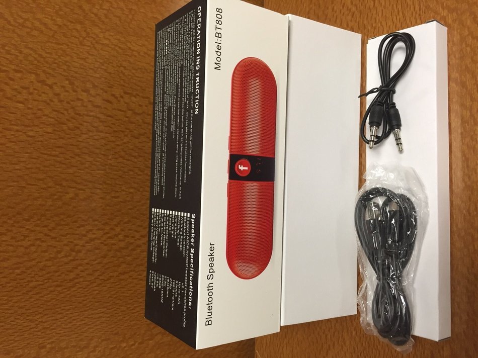 HSW&reg; BT808 Portable Bluetooth Speaker Wireless Mini MP3 Player, FM radio,phone funtion,build-in rechargeable battery N4