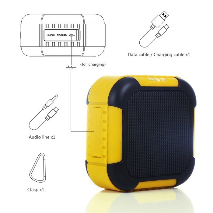 Megoodo Ultra-portable Wireless Pulse Bluetooth 4.0 Speaker with Alonso Firefly Colorful LED Lights Built-in Mic... N5