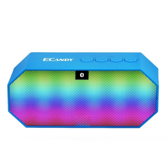 Ecandy Portable Wireless Bluetooth Speaker with Led, Built-in Microphone and Rechargeable battery for iPhone 6... N3