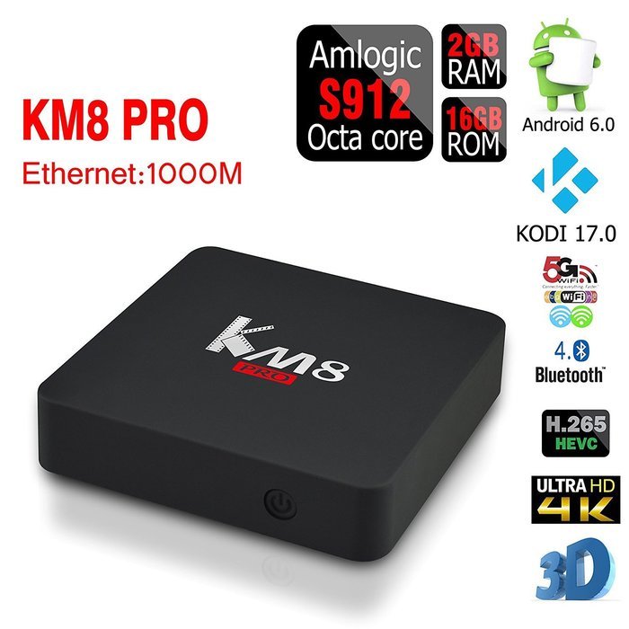 Smart Android TV BOX, Tobest Kodi Fully Loaded XBMC Amlogic S912 Octa Core 2GB/16GB Wifi LAN 4K TV Blu-ray Player... N6