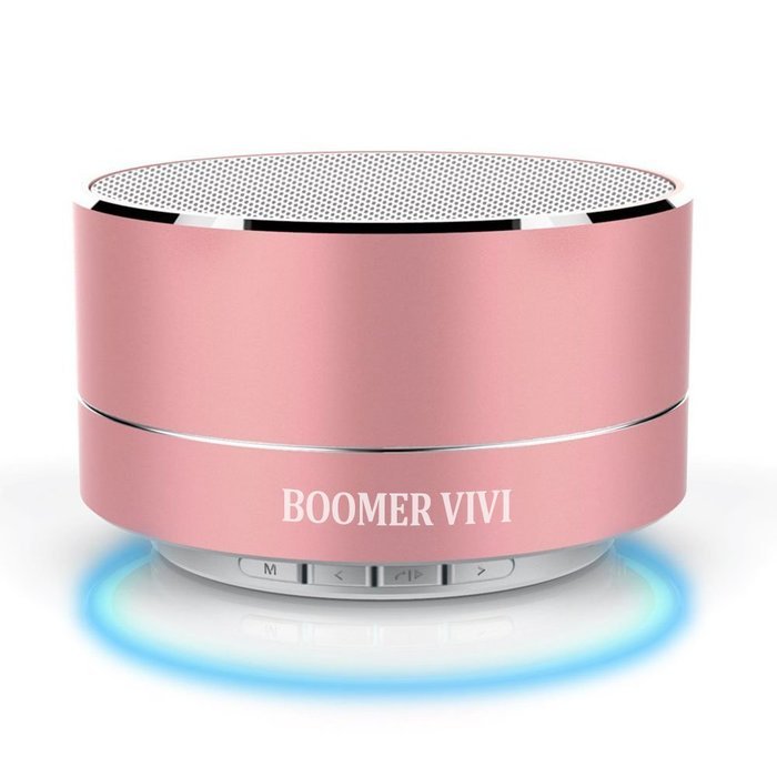 BOOMER VIVI Bluetooth Speakers With Subwoofer B19 Mini Compact Wireless Speaker With LED Light Hi-Fi Quality Sound... N19