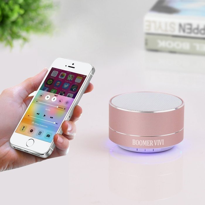 BOOMER VIVI Bluetooth Speakers With Subwoofer B19 Mini Compact Wireless Speaker With LED Light Hi-Fi Quality Sound... N26