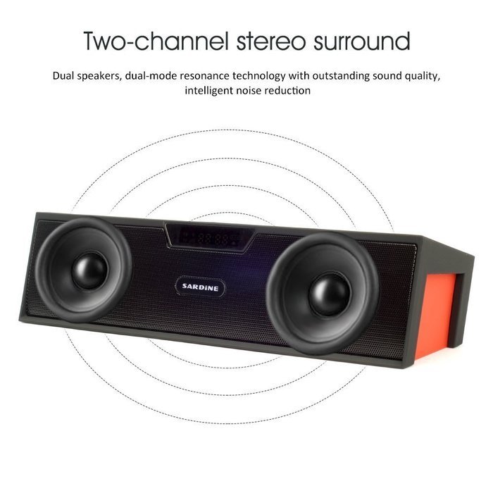SEGMOI(TM) Portable Bluetooth Stereo Wireless Speaker FM Radio Support TF Card/Micro SD Card USB Input Audio For... N3