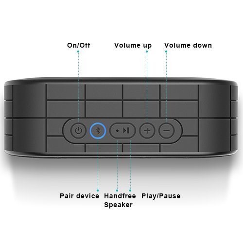 ITgut Diamond Waterproof IPX5 Wireless Bluetooth Speakers, Outdoor Sport and Shower Portable Speaker with Built... N3