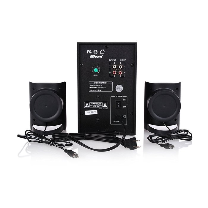 2BOOM 2.1 Channel Sound Thruster Wireless Bluetooth Speaker Black N2