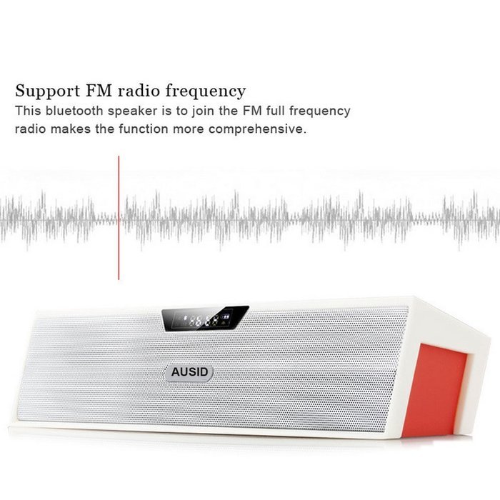 Ausid Bluetooth Speaker Outdoor Sports Sound Bar Portable Wireless Speakers Subwoofer Sound Box with Clock FM... N6