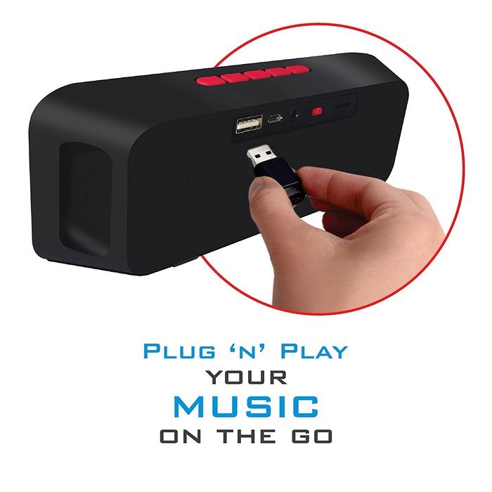 Portable Bluetooth 4.1 Speaker Wireless Stereo FM Radio, High-Def Crystal Sound, Upto 128GB Micro SD Card Support... N3