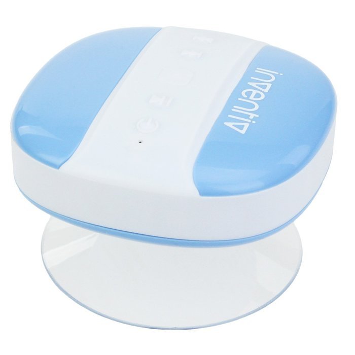 Inventiv SP100 Wireless Portable Bluetooth Shower Speaker with Built-in Mic - Blue