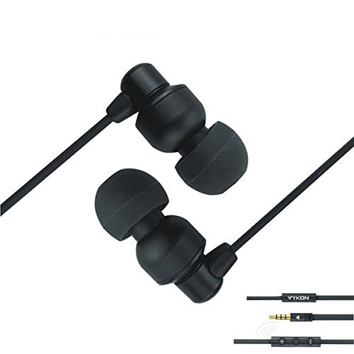 Universal Trendy Luxury Design In Ear Headphone Microphone For iPhone Color Black N3