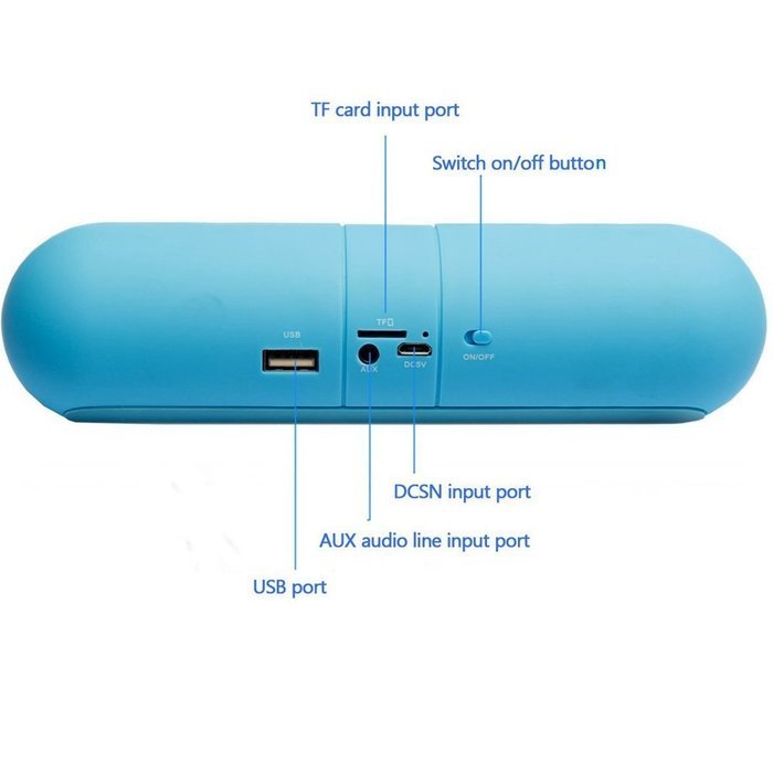 Foneda Pill Speaker Bluetooth Wireless Speakers Portable Subwoofers Stereo Hifi Bulit-in Mic Handsfree speakers... N13