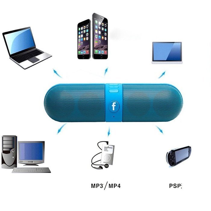 Foneda Pill Speaker Bluetooth Wireless Speakers Portable Subwoofers Stereo Hifi Bulit-in Mic Handsfree speakers... N14