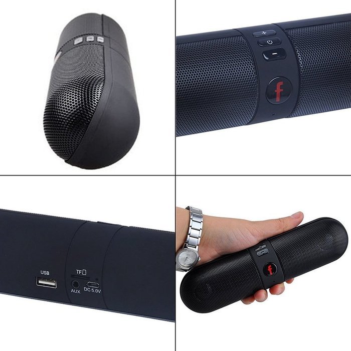 Foneda Pill Speaker Bluetooth Wireless Speakers Portable Subwoofers Stereo Hifi Bulit-in Mic Handsfree speakers... N16