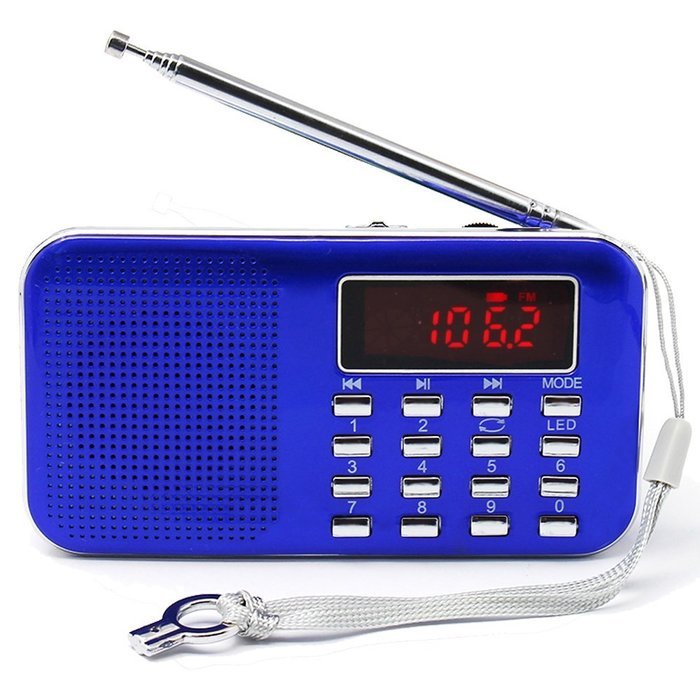 Mifine Portable Pocket FM Radio Speaker Mp3 Music Player with Micro SD/TF Card/USB Disk Input,Emergency Flashlight... N26