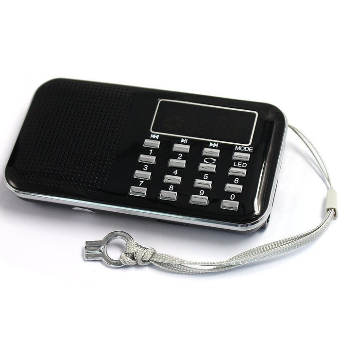 Mifine Portable Pocket FM Radio Speaker Mp3 Music Player with Micro SD/TF Card/USB Disk Input,Emergency Flashlight... N41