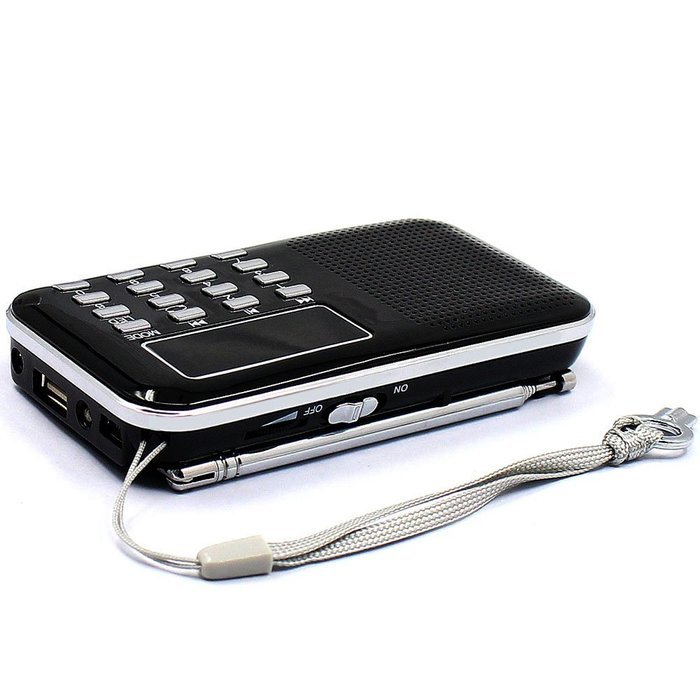 Mifine Portable Pocket FM Radio Speaker Mp3 Music Player with Micro SD/TF Card/USB Disk Input,Emergency Flashlight... N42