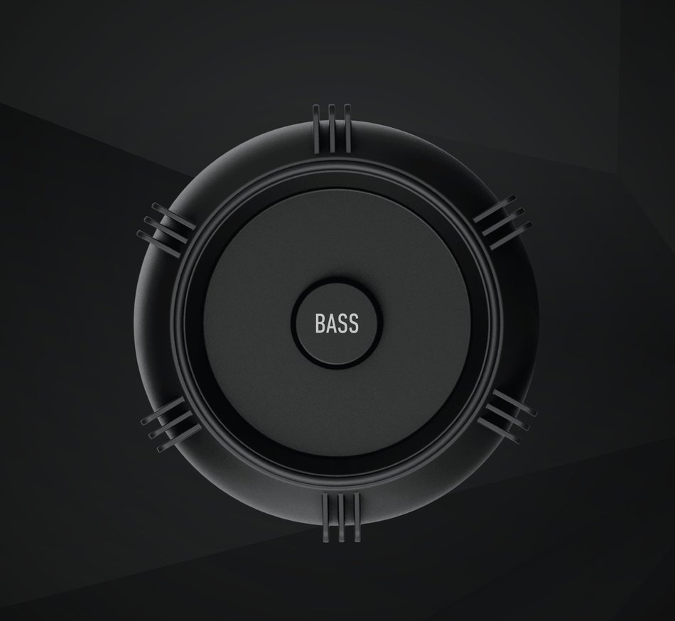 Sharper Image SBT614BK Wireless Bluetooth Party Speaker with LED Color-Changing Lights (Black) N3